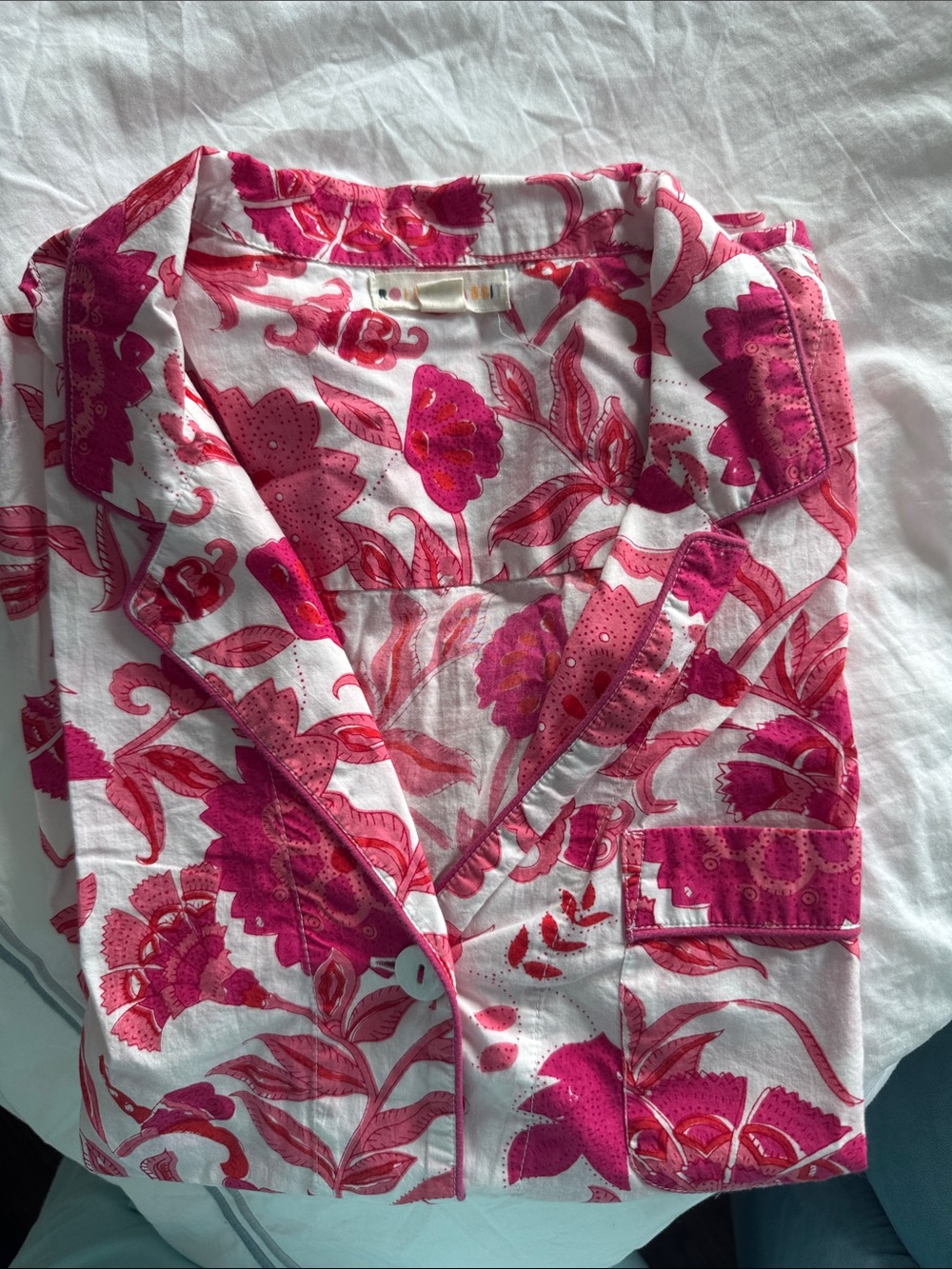 Roller Rabbit Pink and Orange Paisley Short Pajama Set Amanda lulu original set
